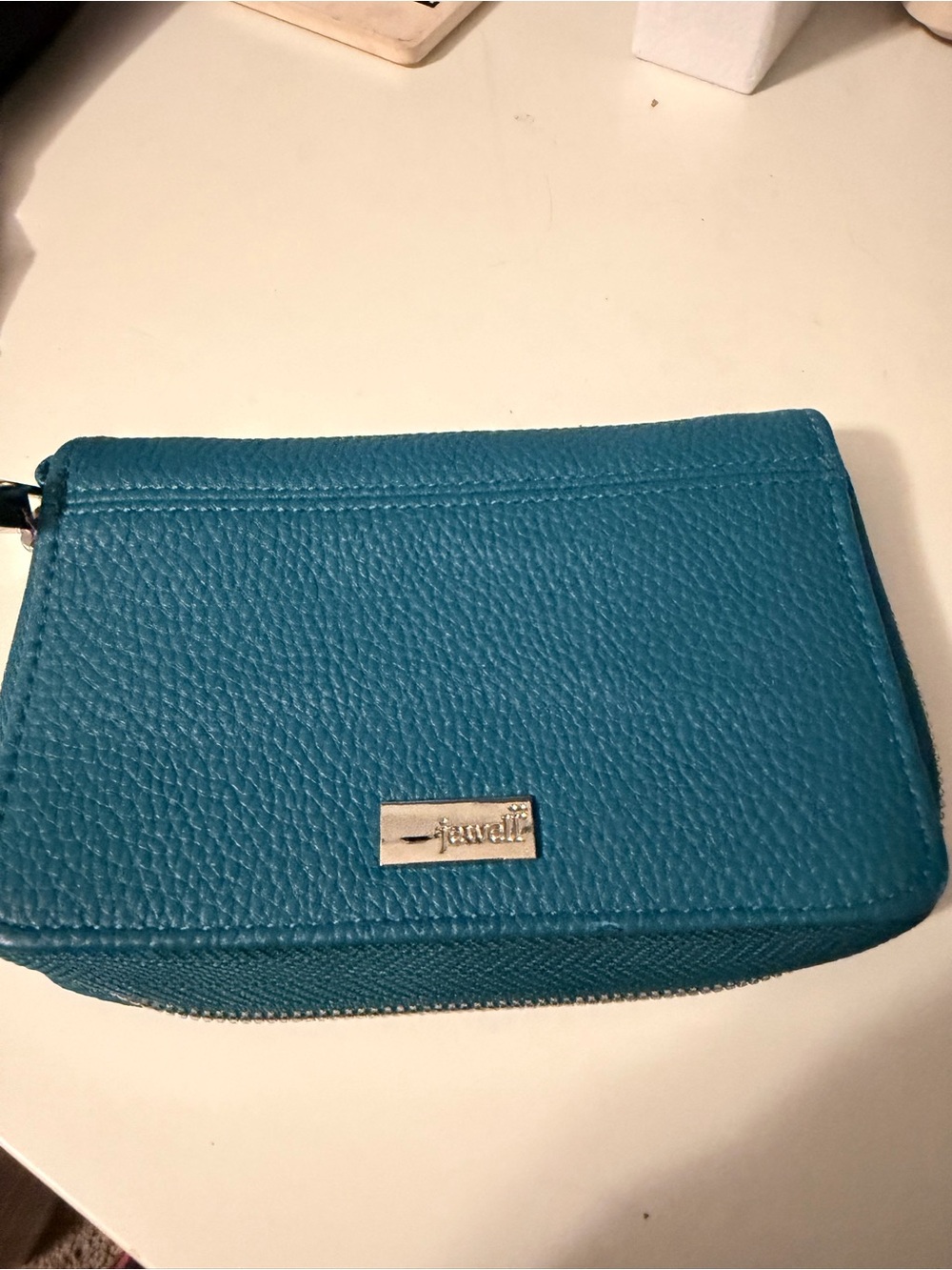 Jeweli Teal Zip Wallet Clutch